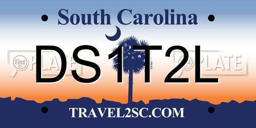 DS1T2L South Carolina License Plate