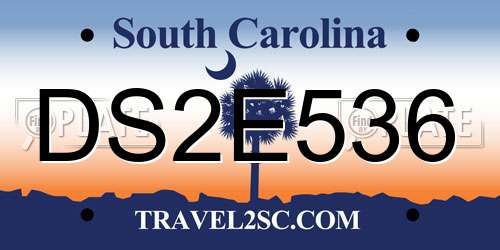 DS2E536 South Carolina License Plate