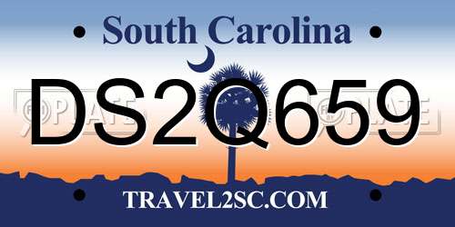DS2Q659 South Carolina License Plate