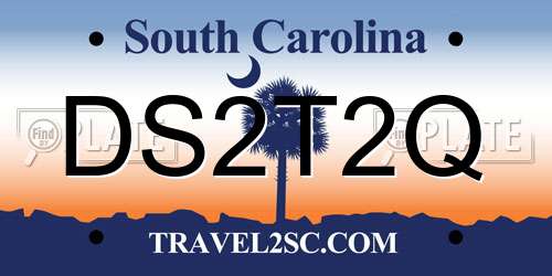 DS2T2Q South Carolina License Plate