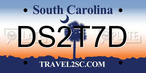 DS2T7D South Carolina License Plate