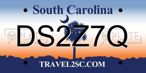 DS2Z7Q South Carolina License Plate