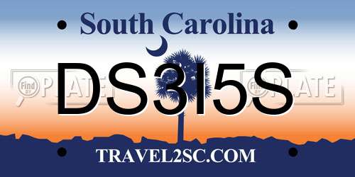 DS3I5S South Carolina License Plate
