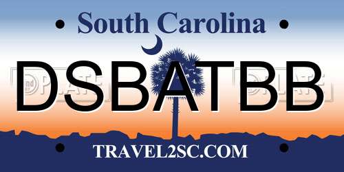 DSBATBB South Carolina License Plate