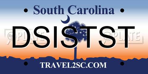 DSISTST South Carolina License Plate