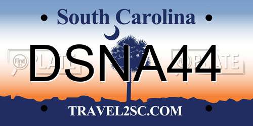 DSNA44 South Carolina License Plate