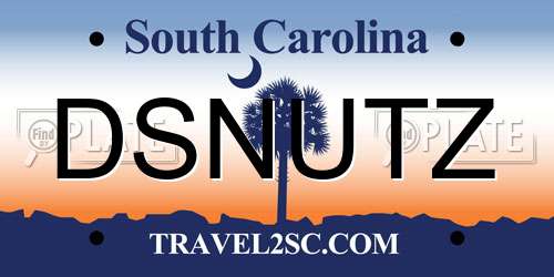 DSNUTZ South Carolina License Plate