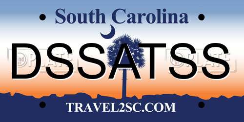 DSSATSS South Carolina License Plate