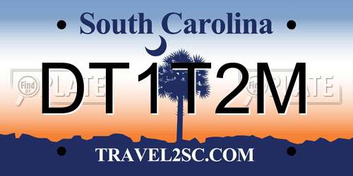 DT1T2M South Carolina License Plate