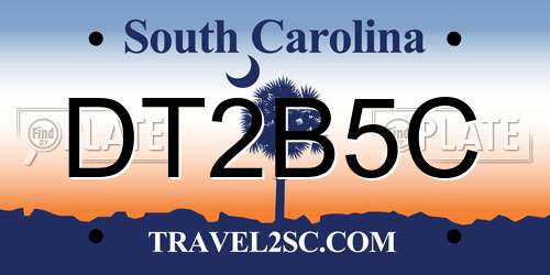 DT2B5C South Carolina License Plate
