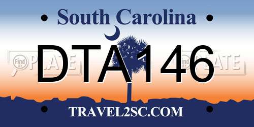 DTA146 South Carolina License Plate
