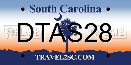 DTAS28 South Carolina License Plate