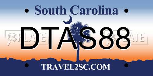 DTAS88 South Carolina License Plate