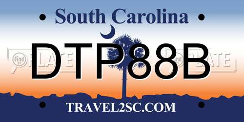 DTP88B South Carolina License Plate