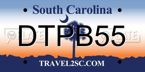 DTPB55 South Carolina License Plate