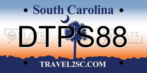 DTPS88 South Carolina License Plate