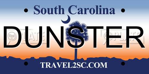 DUNSTER South Carolina License Plate