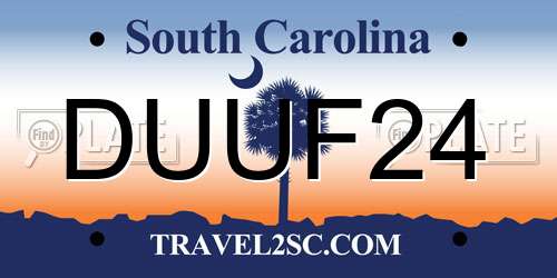 DUUF24 South Carolina License Plate