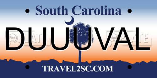 DUUUVAL South Carolina License Plate