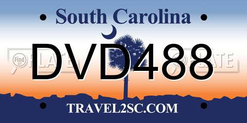 DVD488 South Carolina License Plate