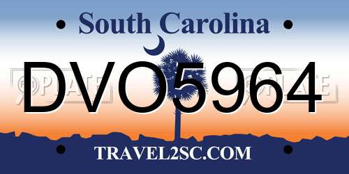 DVO5964 South Carolina License Plate