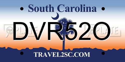 DVR52O South Carolina License Plate