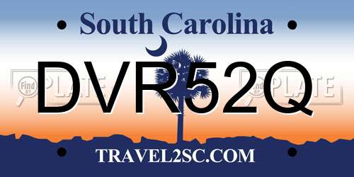 DVR52Q South Carolina License Plate