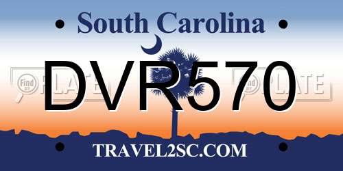 DVR570 South Carolina License Plate