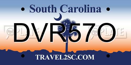 DVR57O South Carolina License Plate