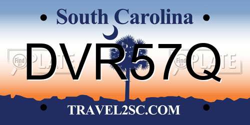 DVR57Q South Carolina License Plate