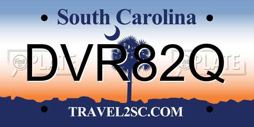 DVR82Q South Carolina License Plate