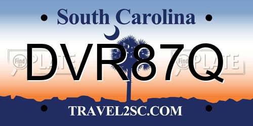 DVR87Q South Carolina License Plate