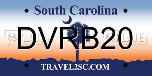 DVRB20 South Carolina License Plate