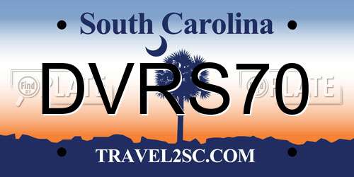 DVRS70 South Carolina License Plate