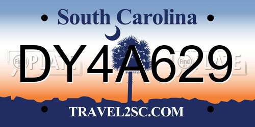 DY4A629 South Carolina License Plate