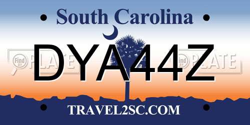 DYA44Z South Carolina License Plate