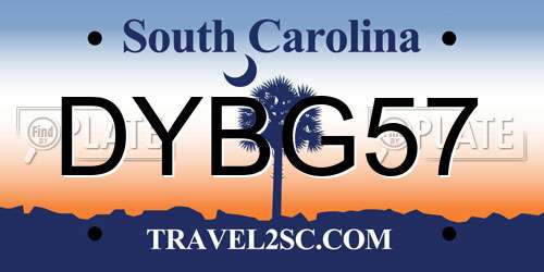 DYBG57 South Carolina License Plate