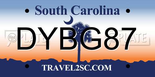 DYBG87 South Carolina License Plate
