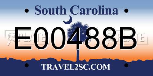 E00488B South Carolina License Plate
