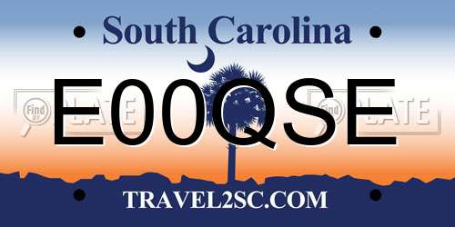 E00QSE South Carolina License Plate
