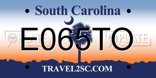 E065TO South Carolina License Plate