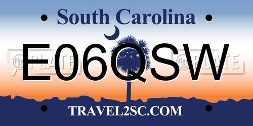 E06QSW South Carolina License Plate