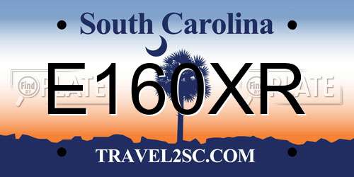 E160XR South Carolina License Plate
