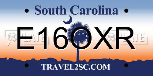 E16OXR South Carolina License Plate