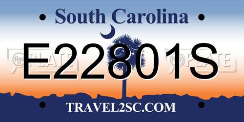 E22801S South Carolina License Plate