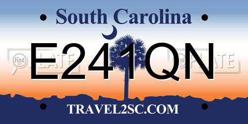 E241QN South Carolina License Plate