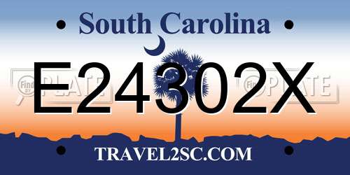 E24302X South Carolina License Plate