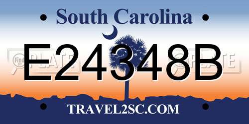 E24348B South Carolina License Plate