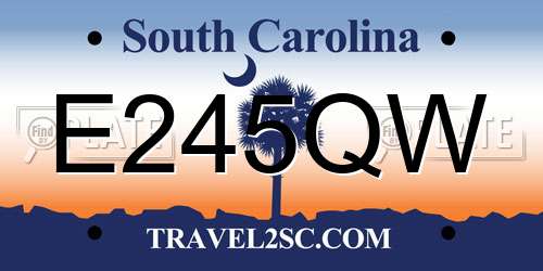 E245QW South Carolina License Plate