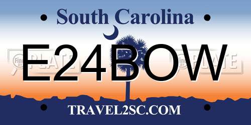 E24BOW South Carolina License Plate